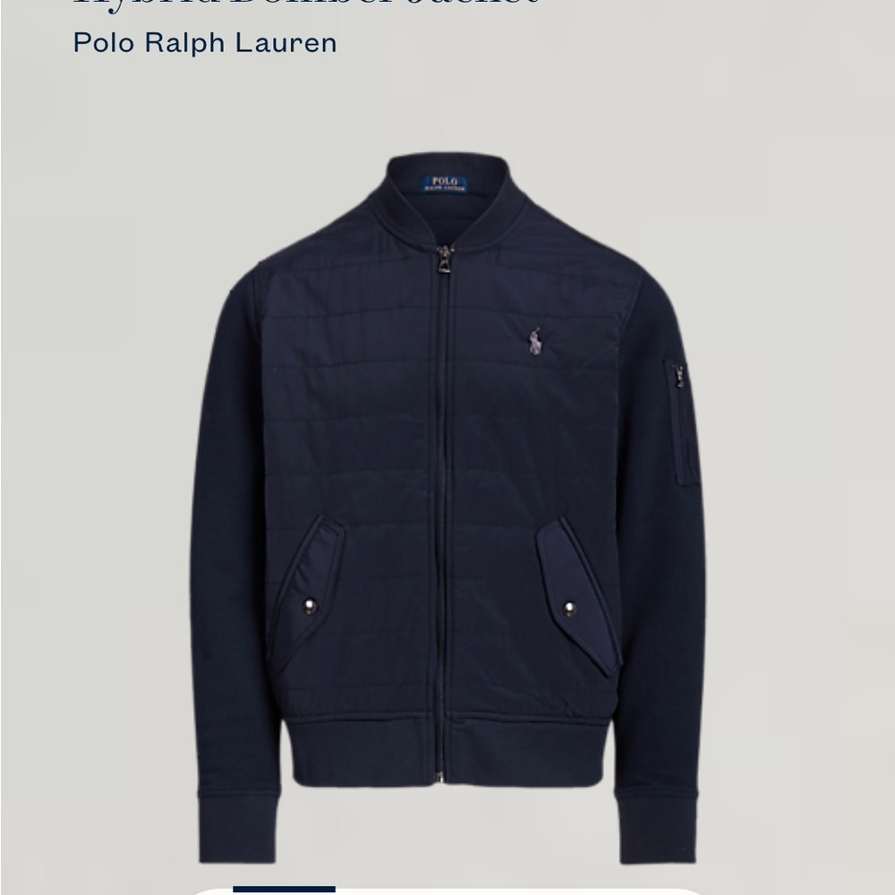 ￼ brand new never worn blue, hybrid, bomber jacket